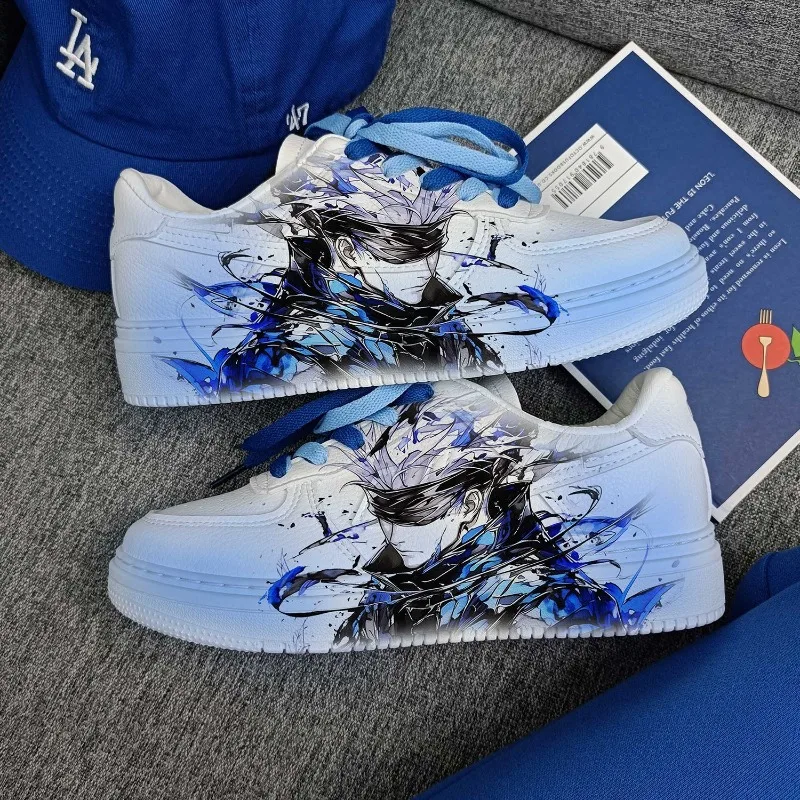 

Anime Jujutsu Kaisen Itadori Yuji Gojo Satoru Students Sneakers spring new hand-painted leisure high-top board shoes Casual Shoe