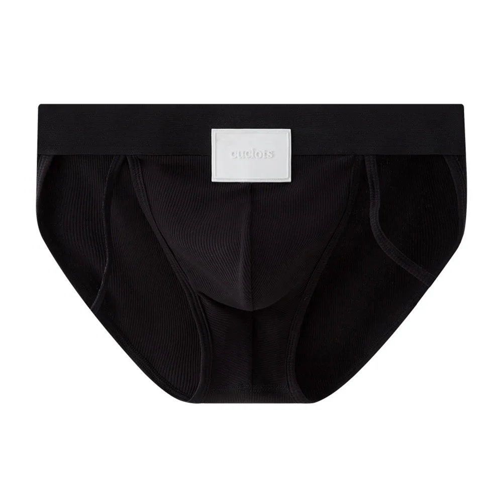 Sports Wear Men Cotton Briefs U Pouch Underpants Close Fitting Breathable Underwear Classic Style Elastic Fabric