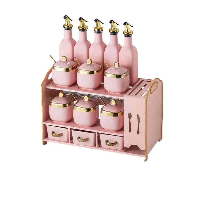 

Ceramic Salt Spice Jars Set Pepper Shakers Oil Spray Bottle Seasoning Organizer Sugar Container Kruidenpotjes Kitchen Oilers