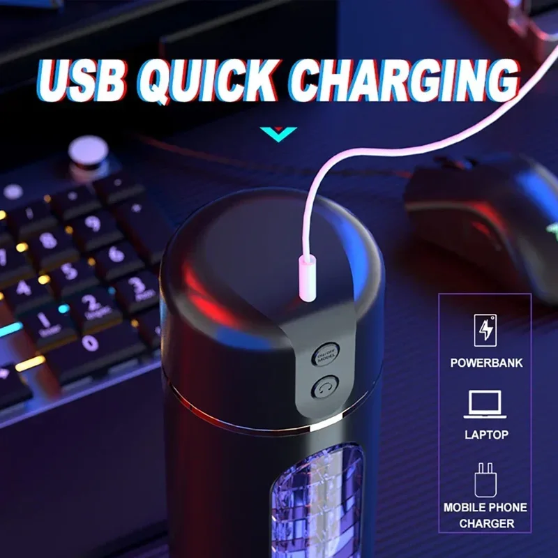 10 Speed  Automatic Male Masturbator Penis Pump Vibrating Blowjob Adult Sex Toy Stroker For Men Pocket Pussy Vagina Oral Machine view 5