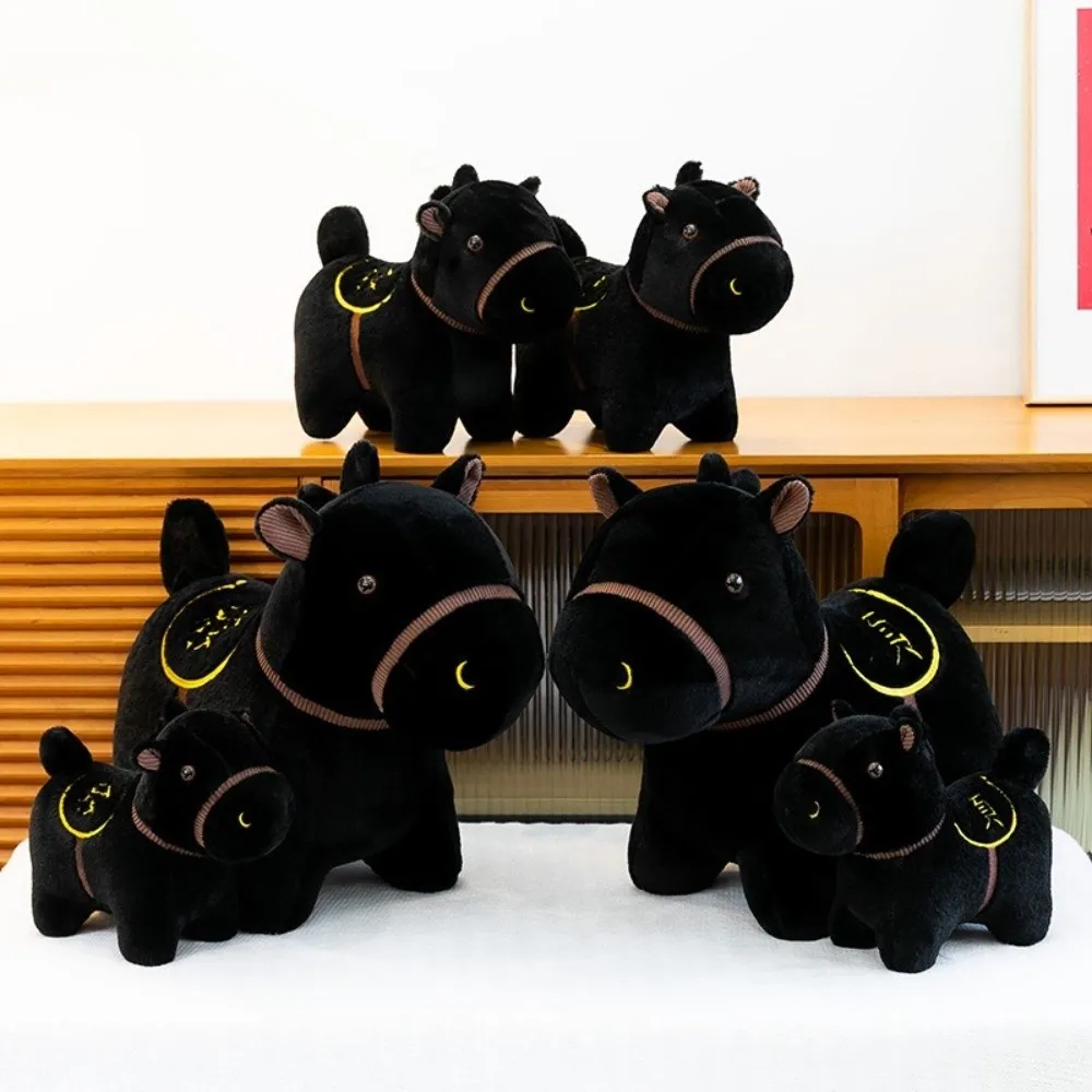 

Chinese Style 25/30cm Horse Soft Blessing Simulated Horse Velvet Zodiac Horse Stuffed Animal Gifts