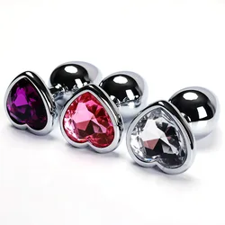 Heart Base Mini Smooth Metal Anal Plug Beginner Butt Plug Masturbation Stimulator Tool Sex Massager Adult Sex Toys For Man Women