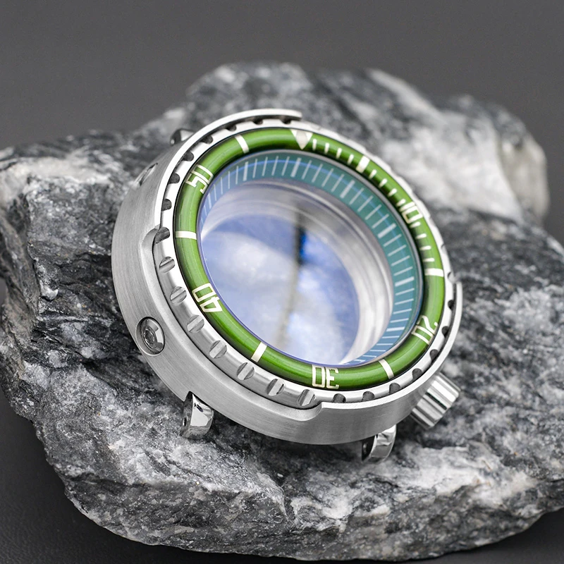 Корпус 47 мм, консервированный корпус с тунцом, подходит для механизма NH35, NH36, сапфировое стекло, модный корпус NH35, прозрачная задняя крышка