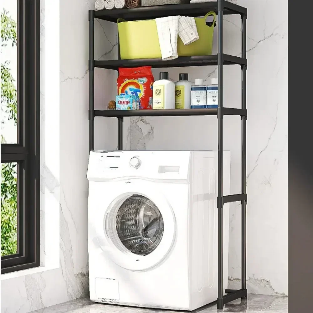 Floor Standing Toilet Storage Rack Large Capacity Household Washing Machine Storage Racks Multifunctional Multi-Layer Shelves