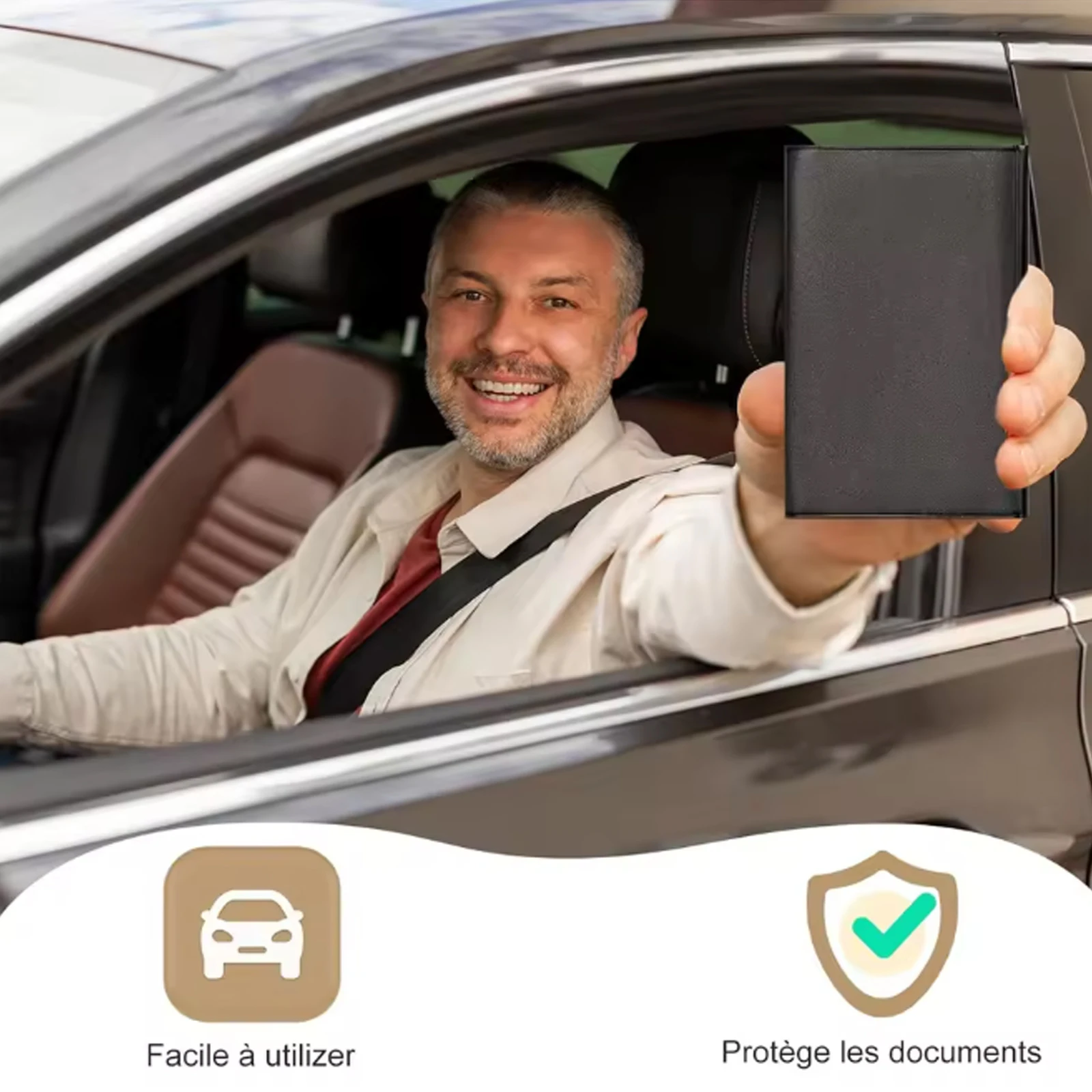 مجموعة من 1/2/3 حقيبة بطاقة الضمان السوداء - شهادة حافظة حماية التسجيل محفظة بلاستيكية شفافة للمستندات