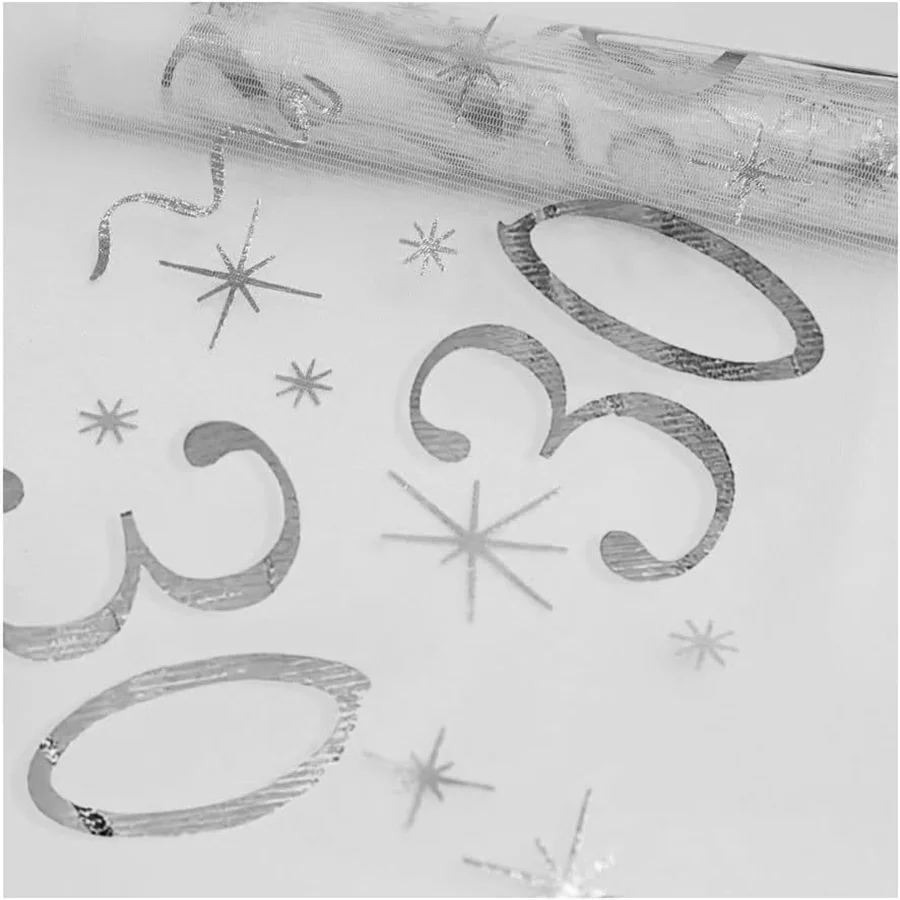 Декор дорожки для стола на 30-40, 50-й 60-й день рождения для 30 40, 50 60, принадлежности для дня рождения, 10 м, золотистая, серебряная, настольная дорожка в рулоне