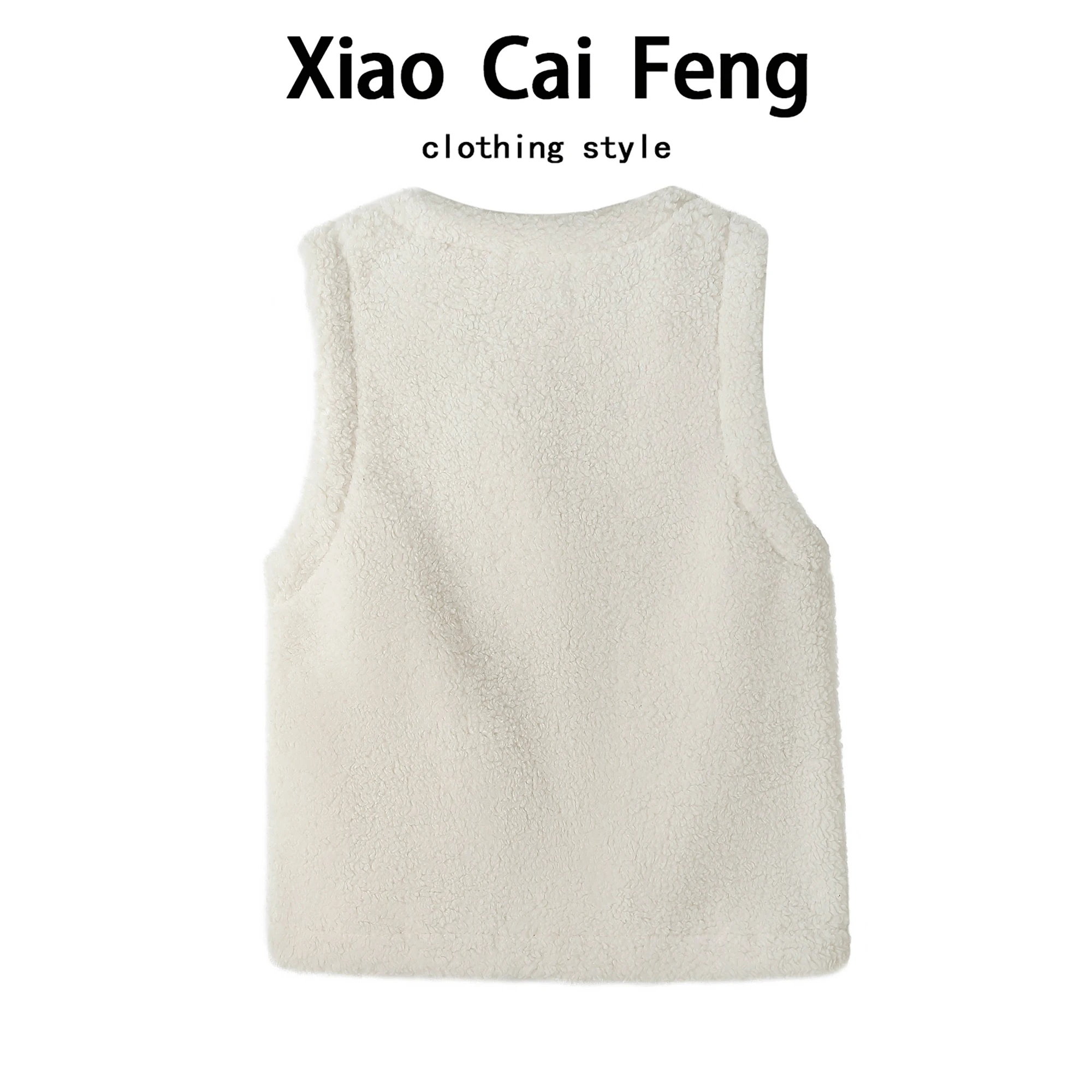 الكورية Sle لامب الفراء سترة المرأة الخريف الشتاء Thiened V-Ne الدفء ملابس خارجية طبقات العصرية تخفيف Sle زر واحد #3