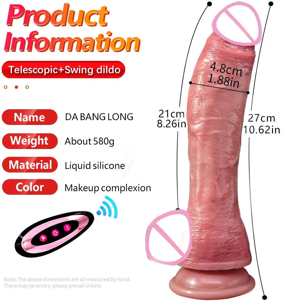 Big Vibrator Dildo for Women Heating Thrusting Realistic Sex Machine Sex Toys Dick Realistic Wireless Telescopic Dildo For Women