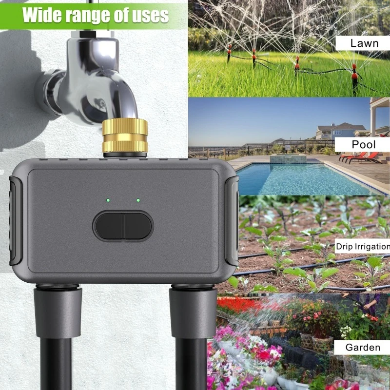 Timer Dual Outlet - WiFi Bluetooth Dual‑Outlet Smart Garden Irrigation