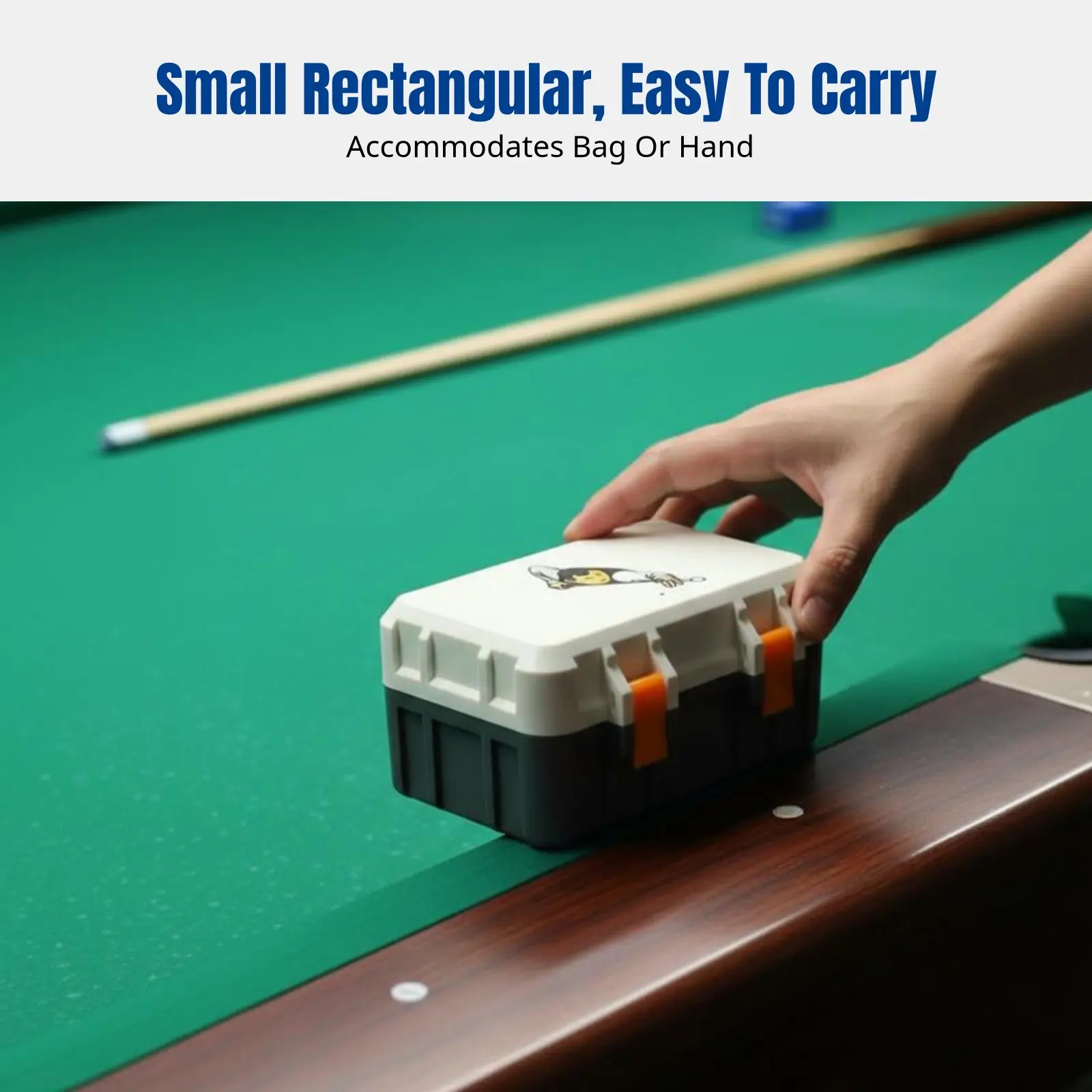 

Billiard Chalk Storage Box, Square Cue Tip Holder, Outdoor Portable Case
