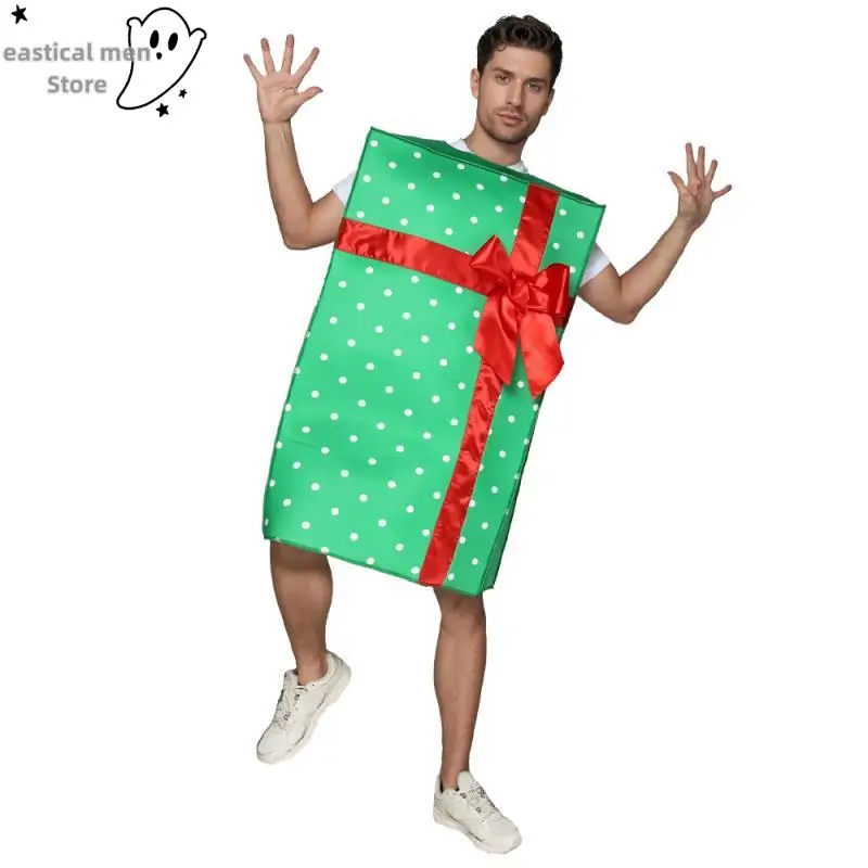 

Хэллоуин Рождественская Подарочная Коробка Косплей Костюм Взрослые Женщины Мужчины Эльф Вечерние Косплей Костюмы Веселые Косплей Костюмы