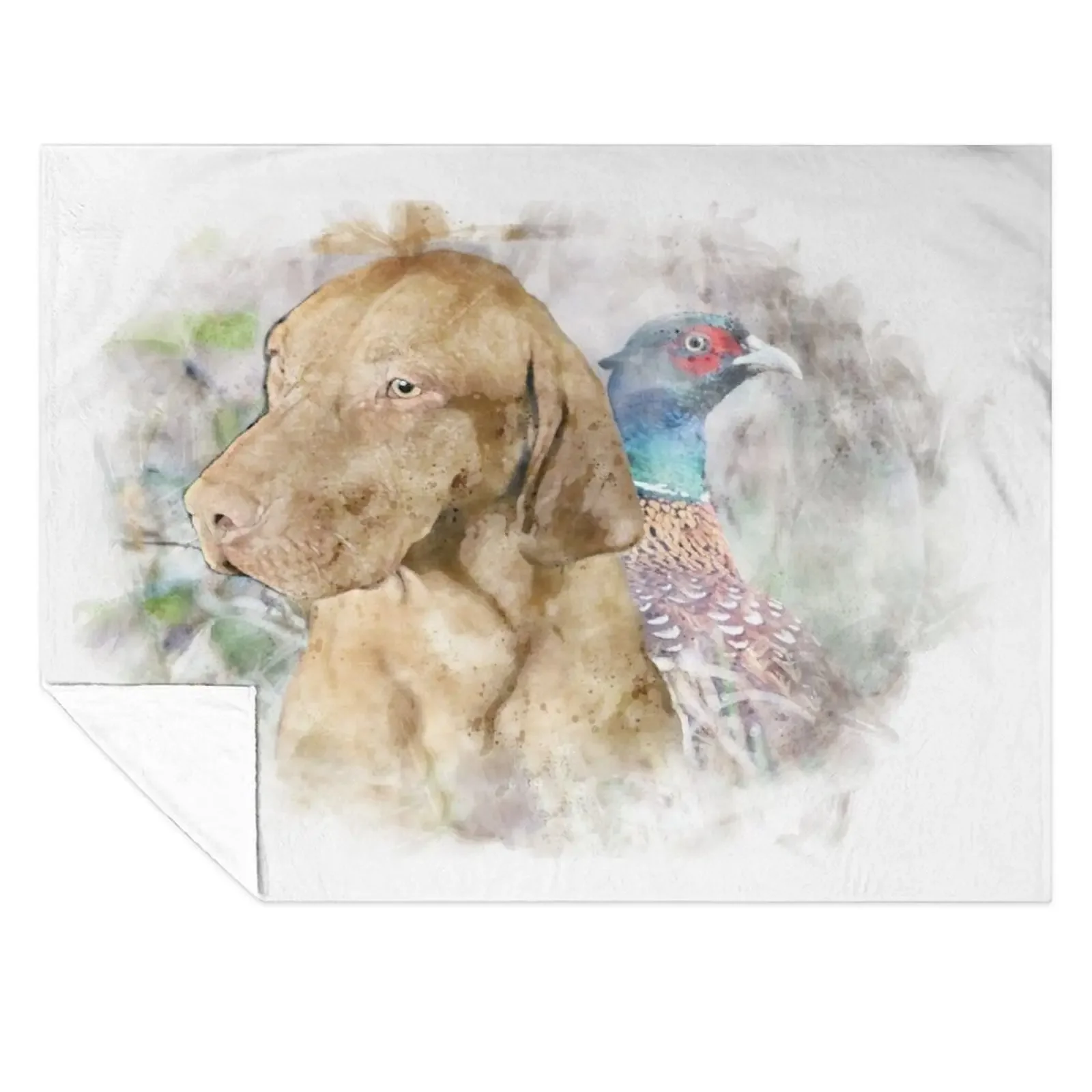 

Country style dog and pheasant Throw Blanket Luxury Picnic Soft Beds Giant Sofa Blankets