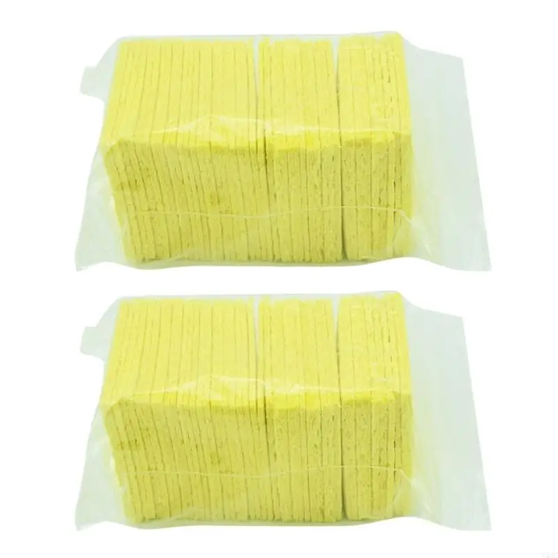 

Y5JC High-Temperature Resistant Soldering Iron Sponge, 100PCS Yellow Cleaning Sponges