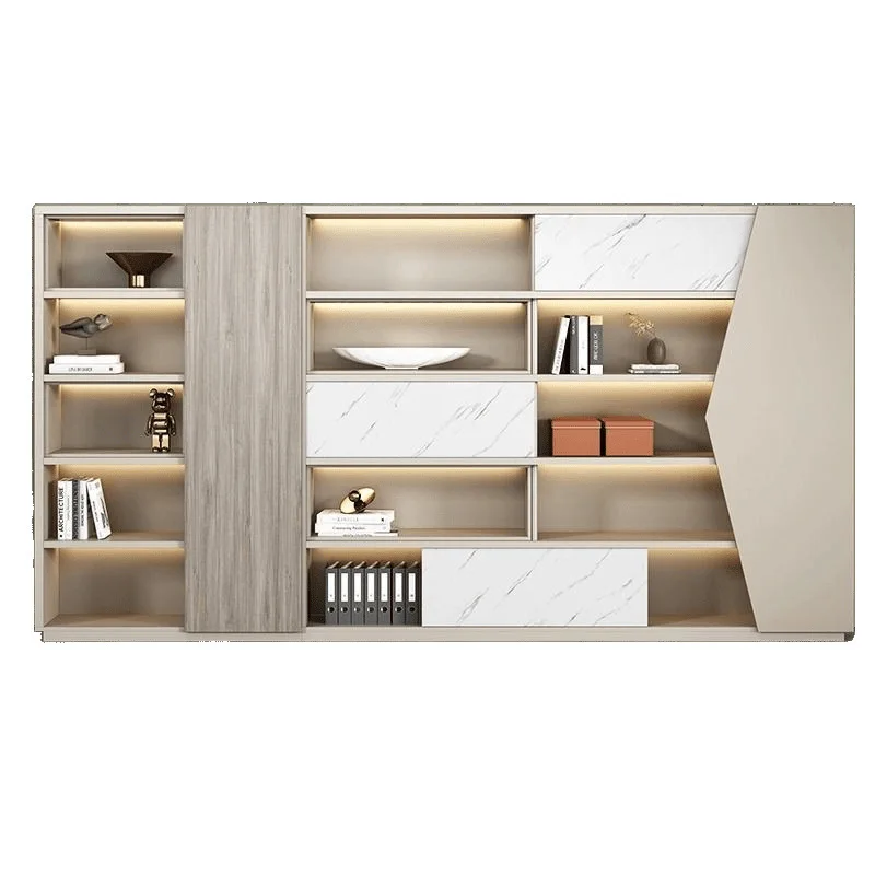 LH Office Bookcase Simple Modern Locker Wooden Locked Partition Cabinet