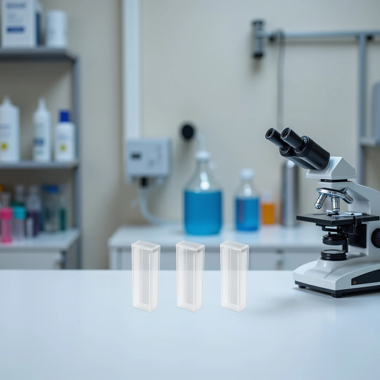 

50Pcs Microscope Slide Staining Jar Transparent Plastic 5-Slot Lab Slide Holder Stain Jar Rack Laboratory Sample Storage