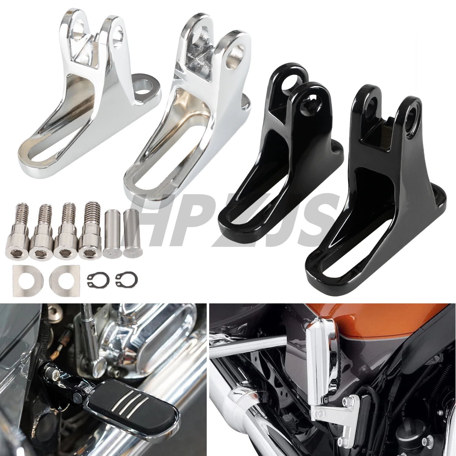 

For Harley Motorcycle Touring Electra Street Glide Road King 1993-2023 Aluminum alloy Rear Passenger Mini Foot Peg Mount