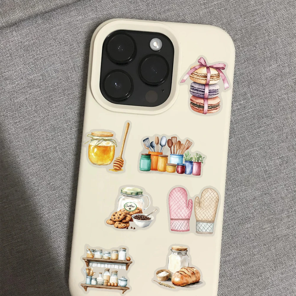 50 stücke Backen Thema Transparent PET Aufkleber Aufkleber Für Laptop Sammelalbum Kühlschrank DIY Ästhetische Aufkleber Kreative Geschenke
