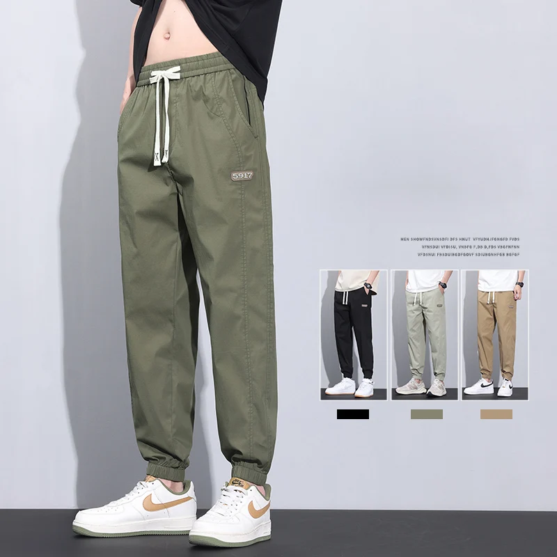 

High Quality Korean Slim Fit Harem Jogger Pants 2024 Spring Summer New Street Sweatpants Casual Skateboard Youth Cargo Trousers