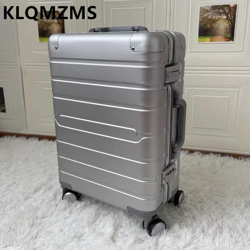 

KLQDZMS 20"24"28 Inch Business Trolley Case Large Capacity Luggage All Aluminum Magnesium Alloy Boarding Box Cabin Suitcase