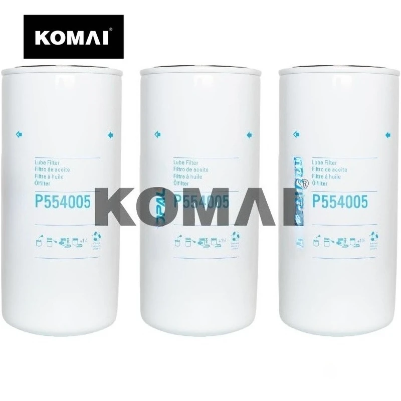 

KOMAI 3 шт. P554005 смазочный масляный фильтр, вращающийся полный поток, заменяет 51792 DBL7405 P551808 C-5502 LF691A B99 1R0716 1R1808 для CAT