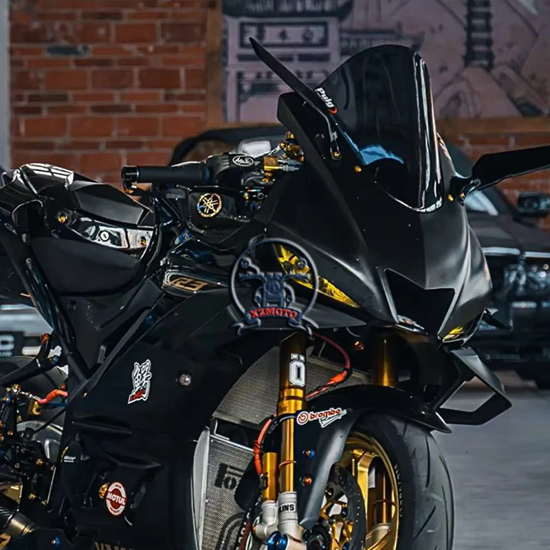 

Новые аксессуары для мотоциклов, обтекатель с фиксированным крылом, боковой спойлер, комплект для Yamaha YZF-R3 YZF R3 yzfr3 yzf r3 2019 2020 2021 2022