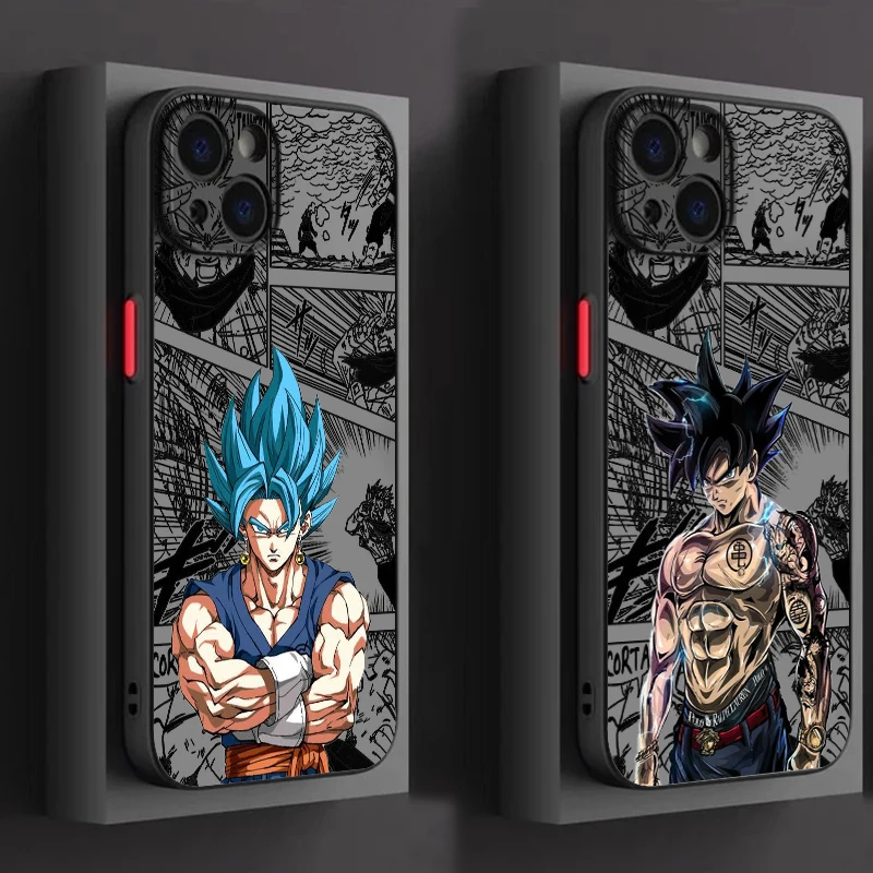 Phone Case For Xiaomi Redmi Note 13 12 11 10 10C 10X 9 9A 9T 9C 8 7 Pro Plus 5G Matte Transparent D-Dragons Balls Gokus Cover