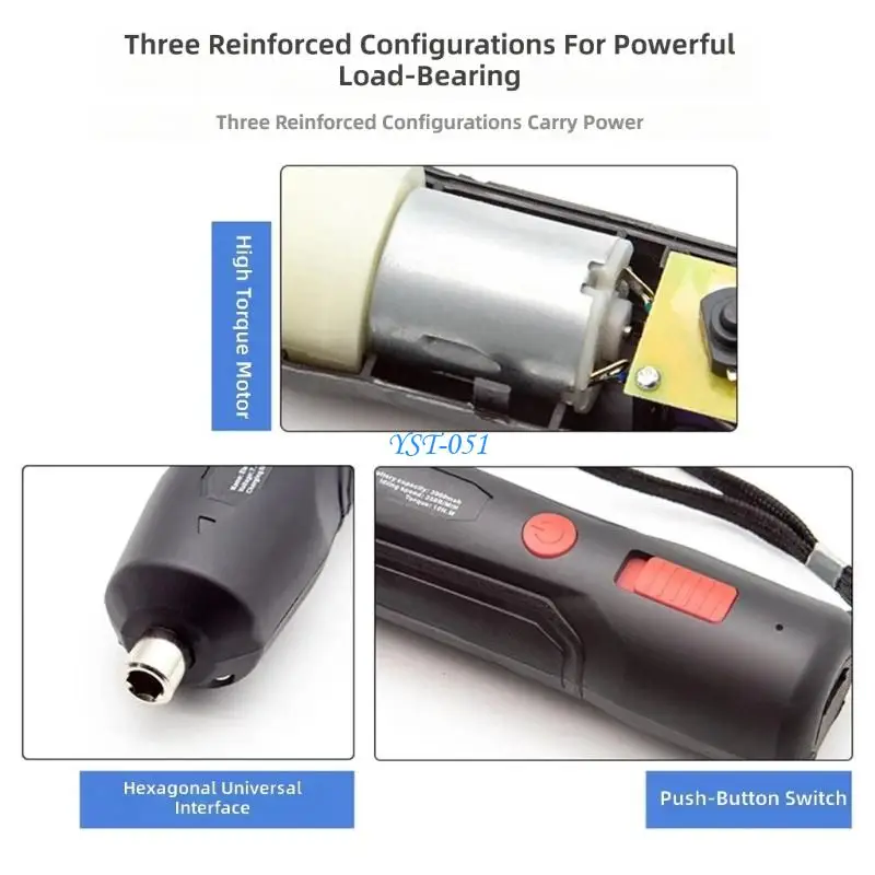 E15A Cordless Screwdriver for Furniture Assembly Picture Hanging,3.5Nm Electric Drive