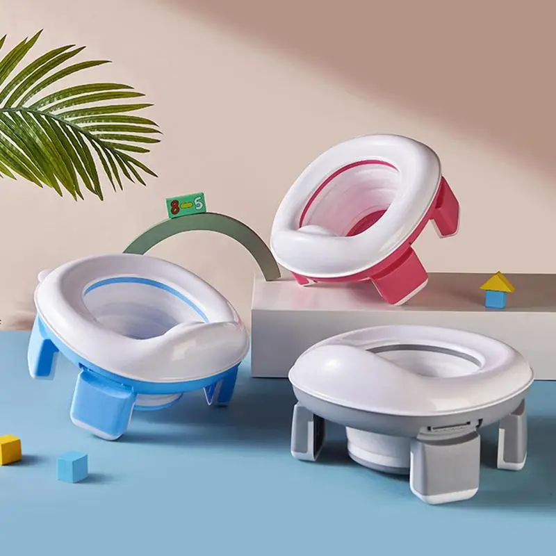 Potty Dobrável para Crianças, Assento Sanitário Portátil de Viagem, Assento de Treinamento, Fácil de Limpar, Presente de Aniversário para Meninos e Meninas