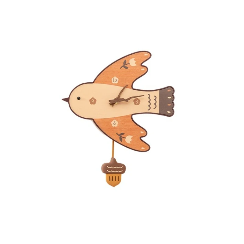 

Кремовые часы с изображением ласточки для спальни, прикроватной тумбочки, декора стены, гардероба