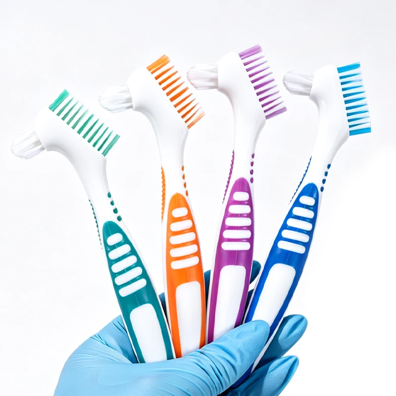 1pc Oral cleaning toothbrush, individually packaged portable interdental brush, single head double-sided usable toothbrush