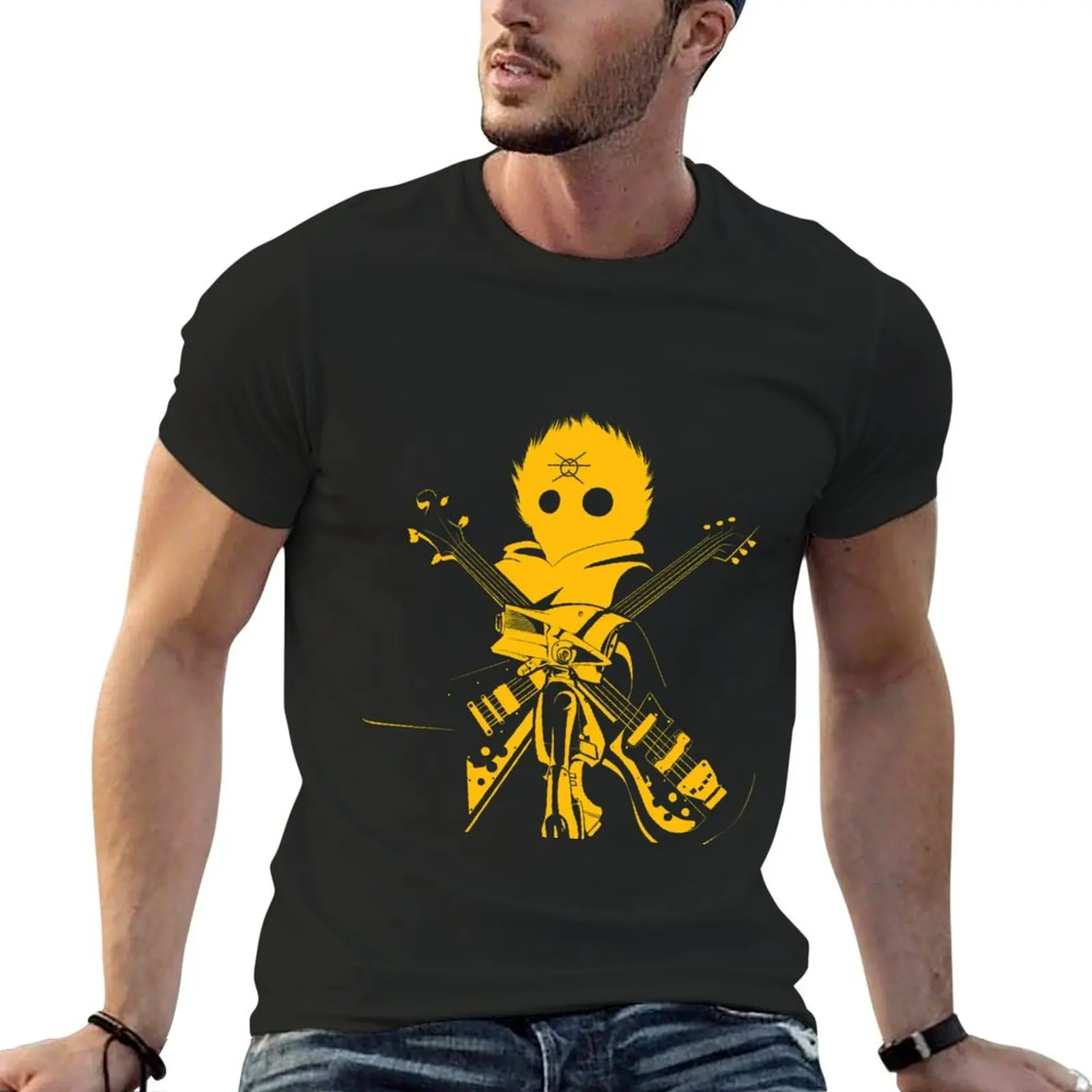 Flcl jaune T-Shirt man clothes cheap stuff graphic t shirts shirts graphic tee workout shirts for men