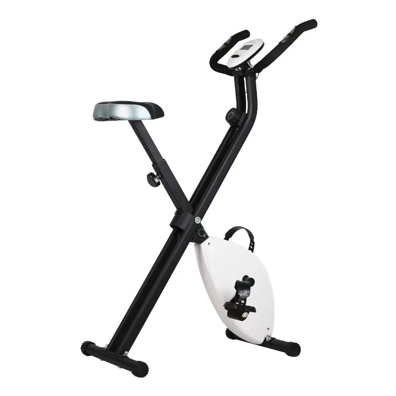 Foldable Magnetic Exercise Bike, Quiet Indoor Stationary Bicycle for Home Workout