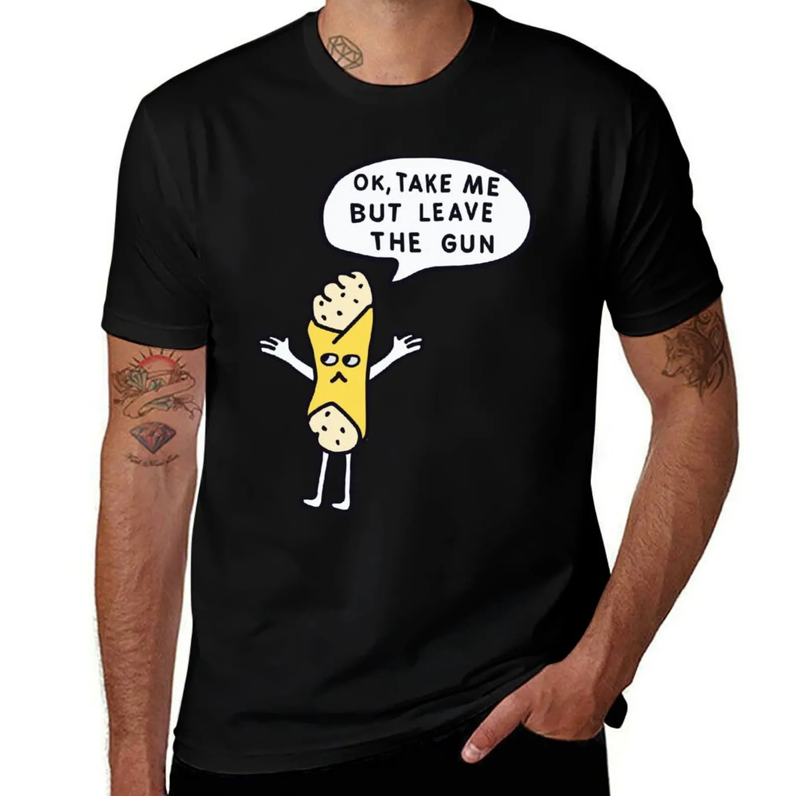 

Leave the gun, take the cannoli T-Shirt anime tshirt men t shirt cotton 100% T-Shirt