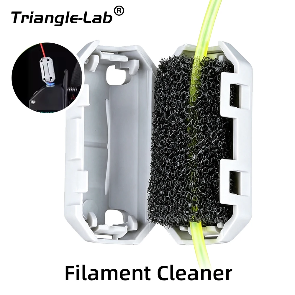 Trianglelab 3D Printer Filament Cleaner Dust Remover Filter Block, 1.75mm Universal Filament Dust Oil Cleaner for Ender 3, CR10,