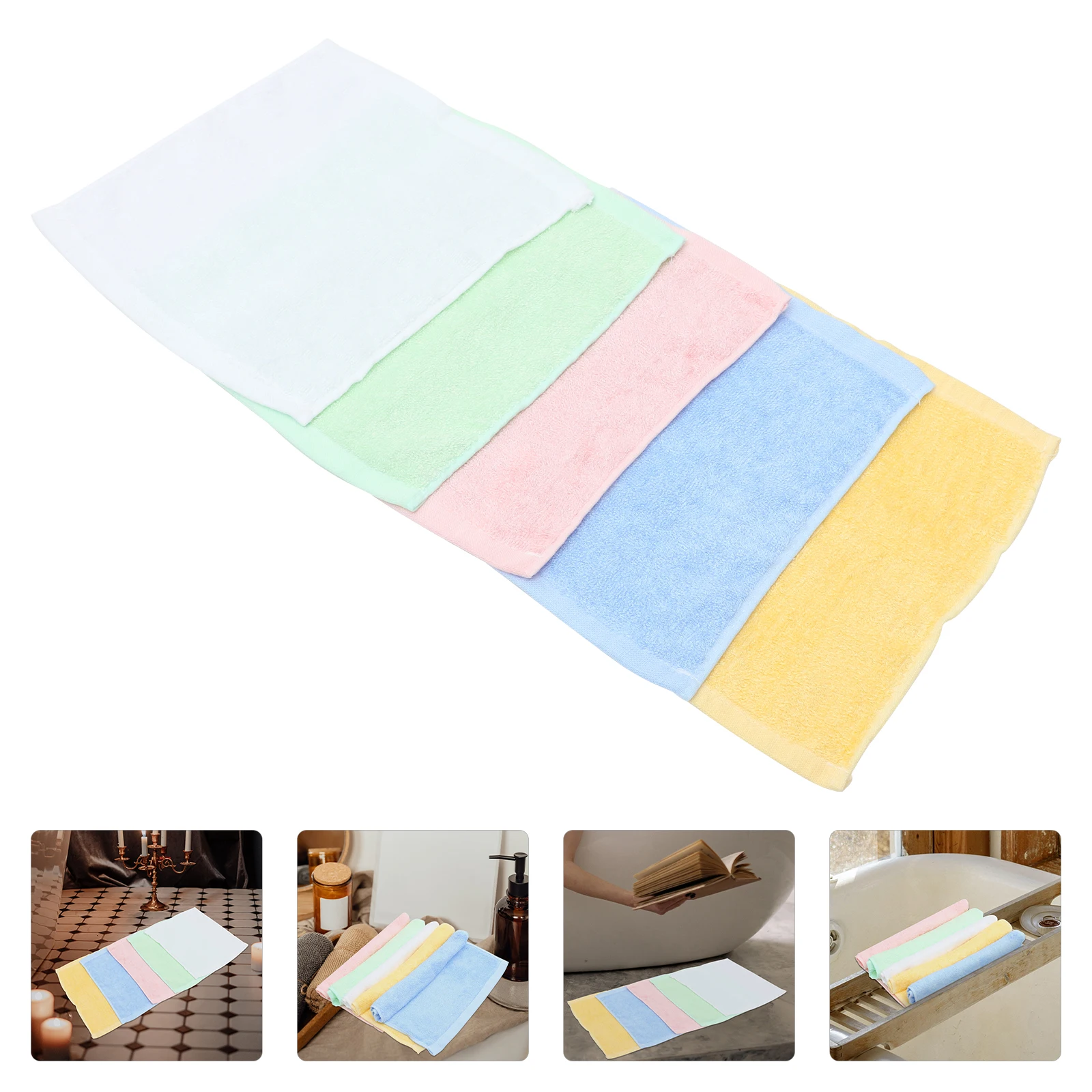 

10pcs Bamboo Fiber Saliva Towel Thicken Guest Towels Soft Absorbent Hand Towels For Bathroom Home Travel Kitchen Use