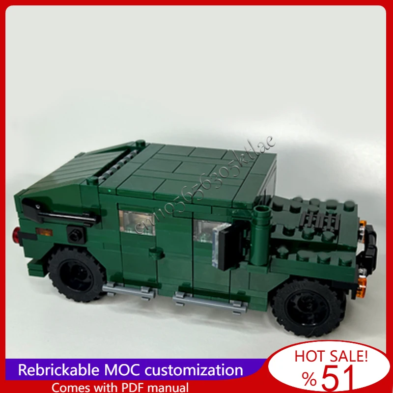 Nowy model pojazdu z napędem na cztery koła 329 części MOC 1:35, praktyczny, do samodzielnego montażu, edukacyjny, kreatywny, zabawka dla dzieci, prezent na Boże Narodzenie.
