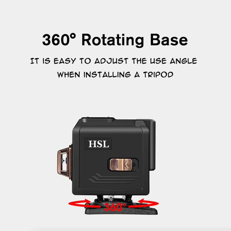 HSL 12 16 Lines 3D 4D Green Laser level Self-leveling 360 degree rotating base optical leveler Endurance tool building tripod