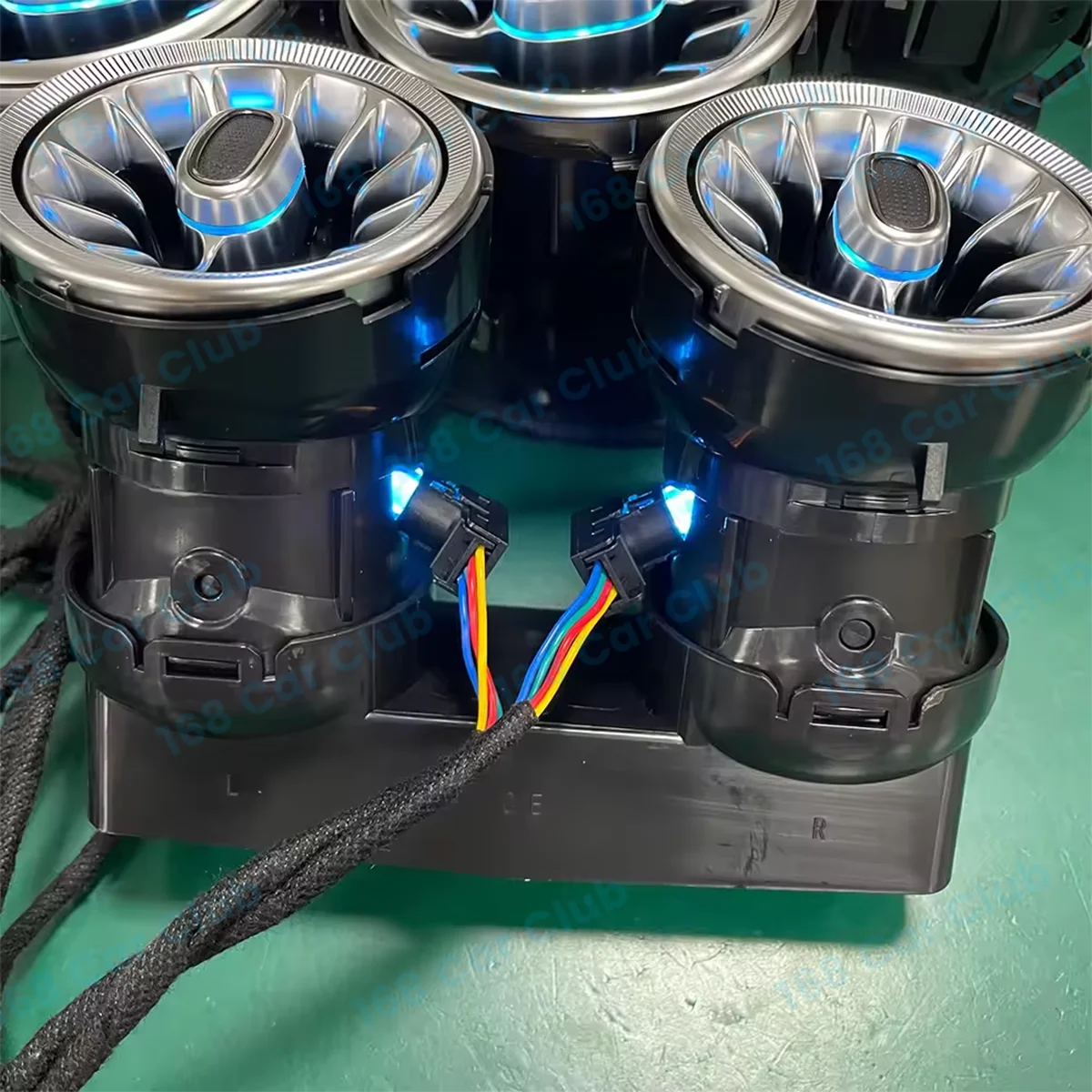 APP Controls 256 Colors RGB Turbo Air Outlet Nozzle Lamp For Mercedes Benz W205 W213 X253 W177 W118 W117 W176 X156 W222 LED Vent 5