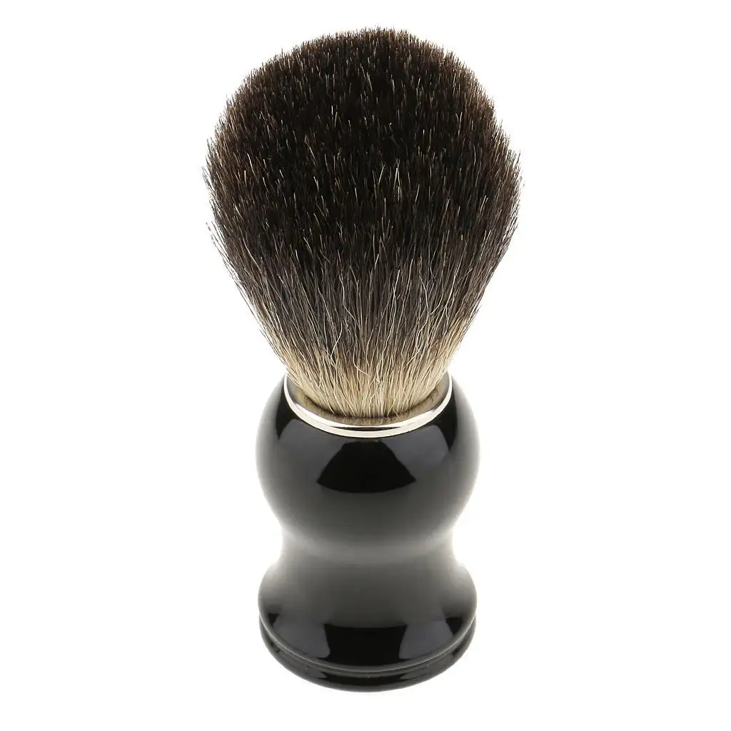 Мужская парикмахерская помазок для бритья с черной ручкой, инструмент для чистки бороды и лица