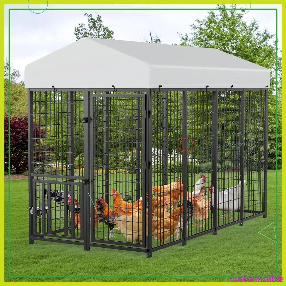 

Большой вольер для кур на 15 голов, металлический курятник со съемной крышей, легко чистится