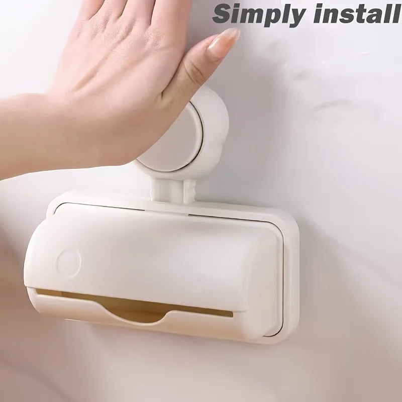 1pc saugnapf montiert müllsack aufbewahrungsbox freies stanzen einfache wand montiert sammler wc küche müllsack veranstalter