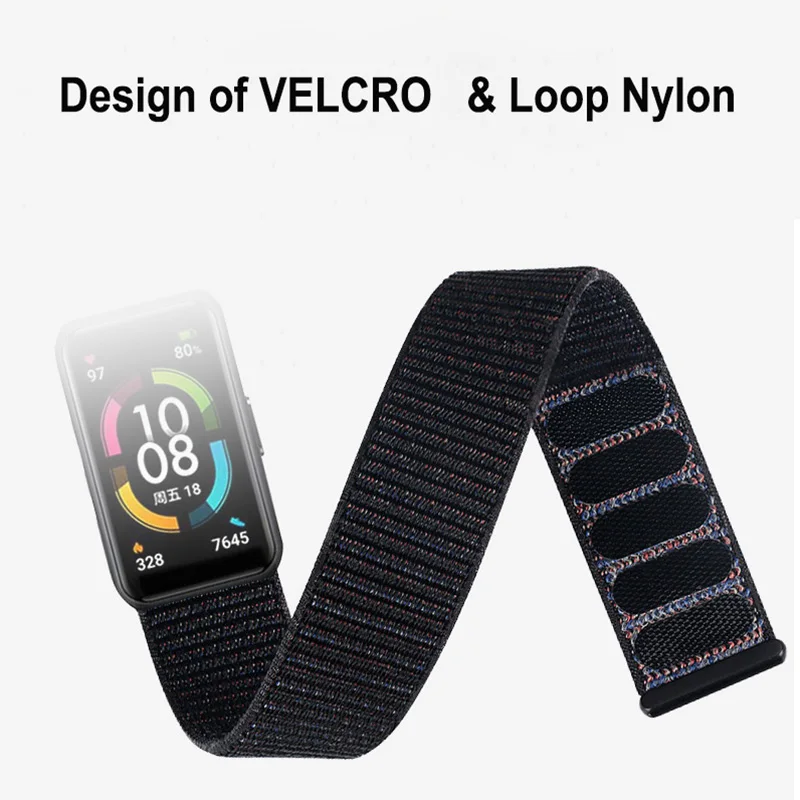 Sport Nylon loop band For Huawei band 8/7 strap accessories Smart watch replacement belt wristband bracelet Huawei band 8 correa