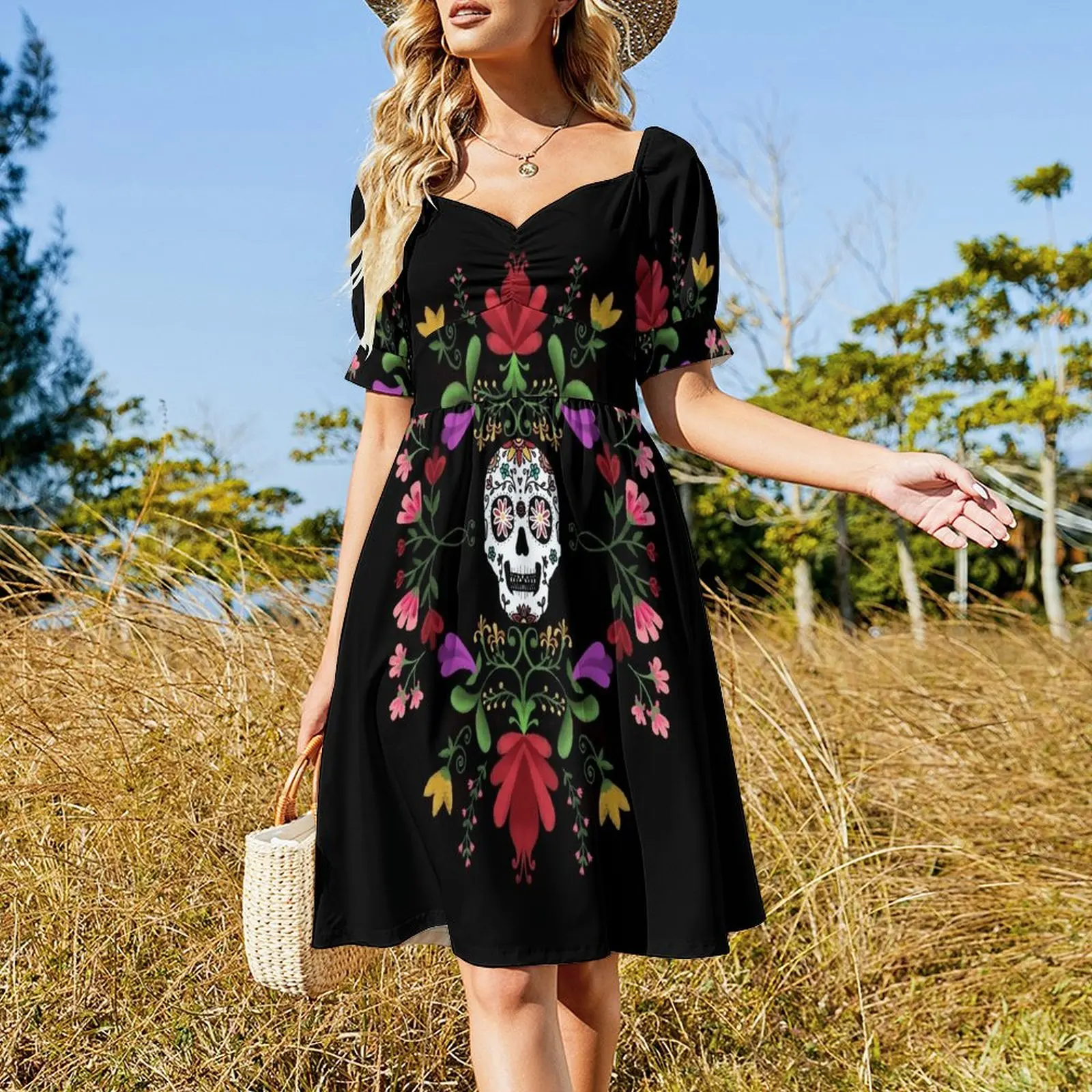 Sugar Skull Dress dress women elegant luxury Prom gown women's evening dresses