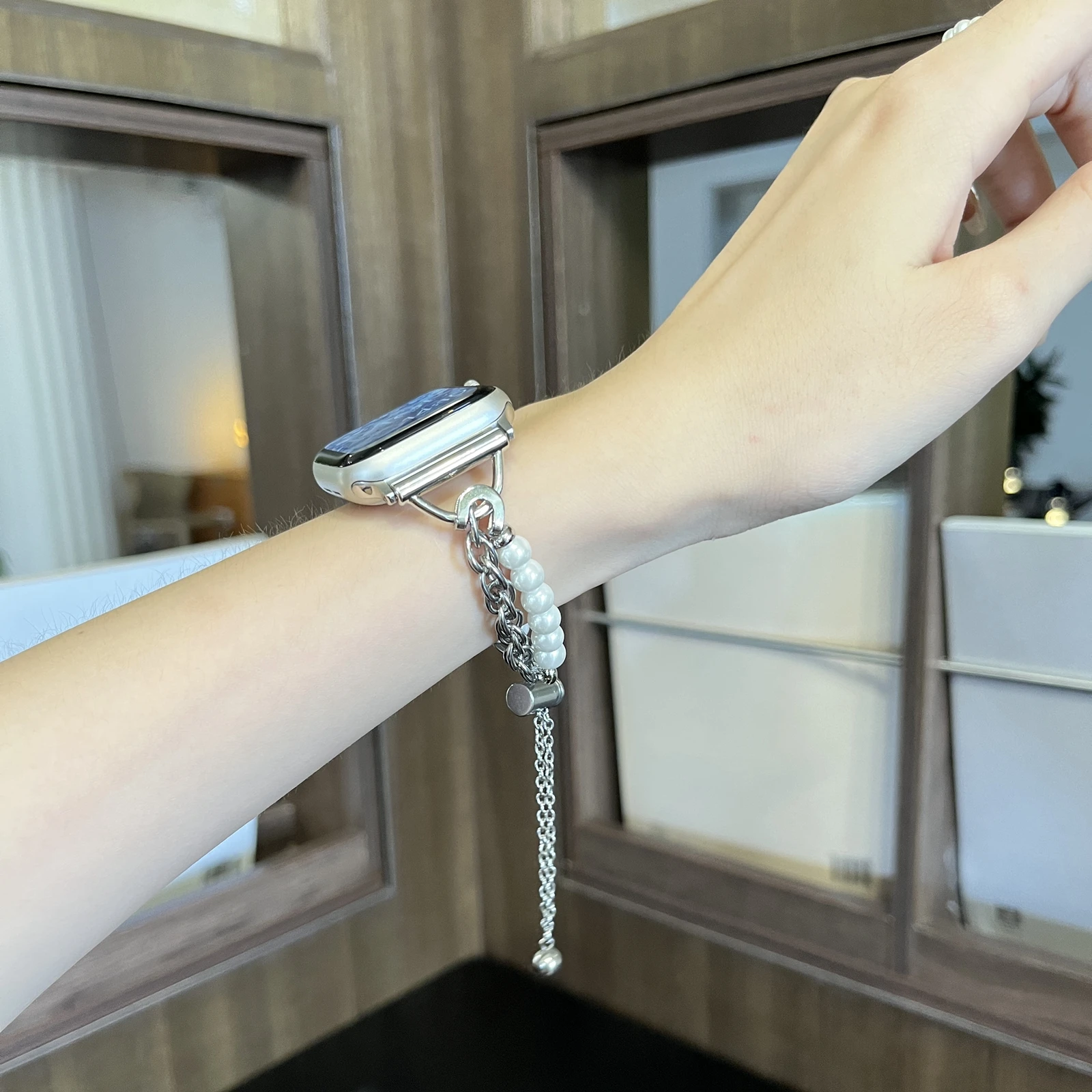 

Strap for Apple Watch Bracelet 9 8 41/45mm Band SE 7 6 5 4 Correa Ladies Jewelry Wristband For iWatch 40/44mm Ultra 38/42