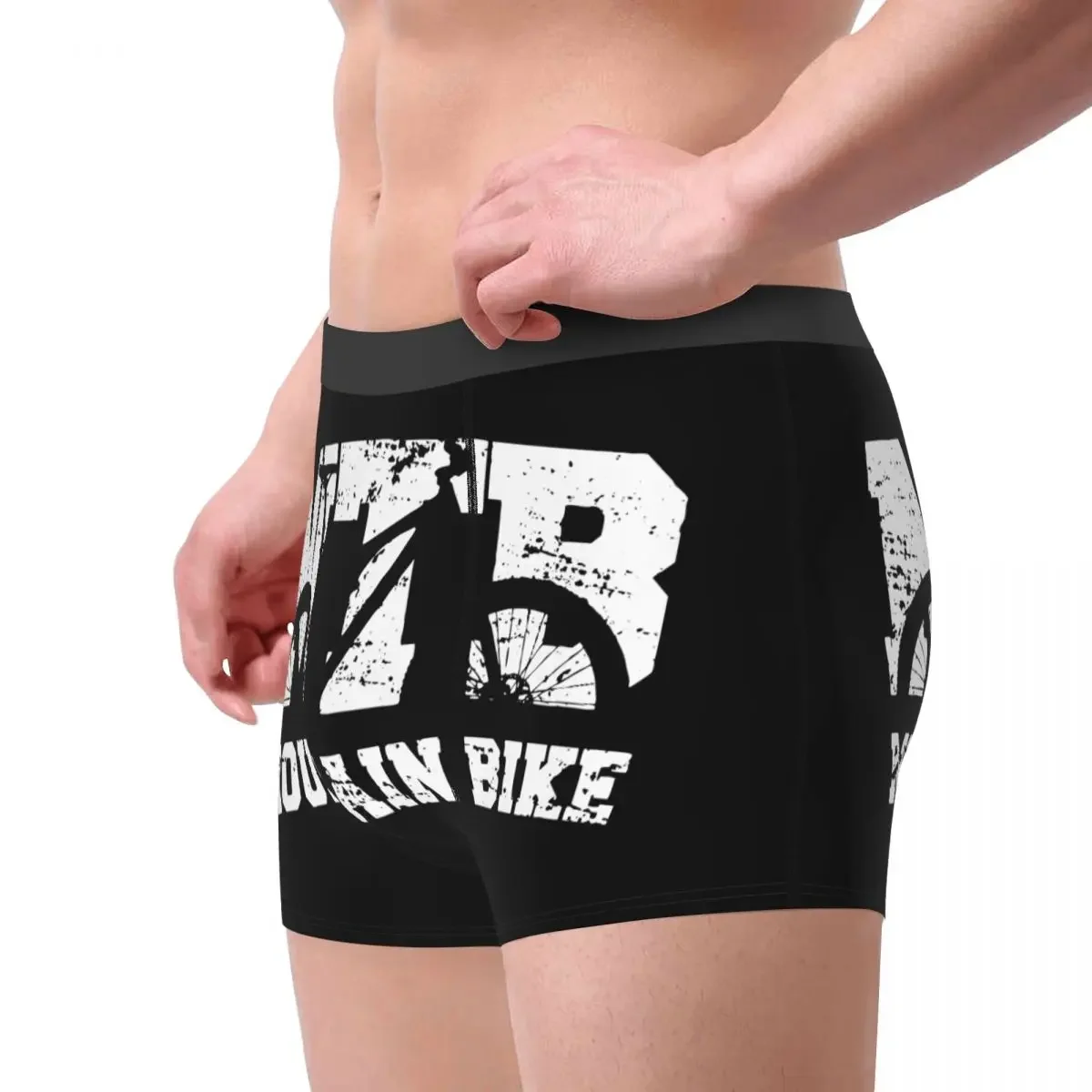 Mountain Bike Vintage MTB Distressed Design Men's Underwear Boxer Shorts Panties Funny Breathbable Underpants for Male