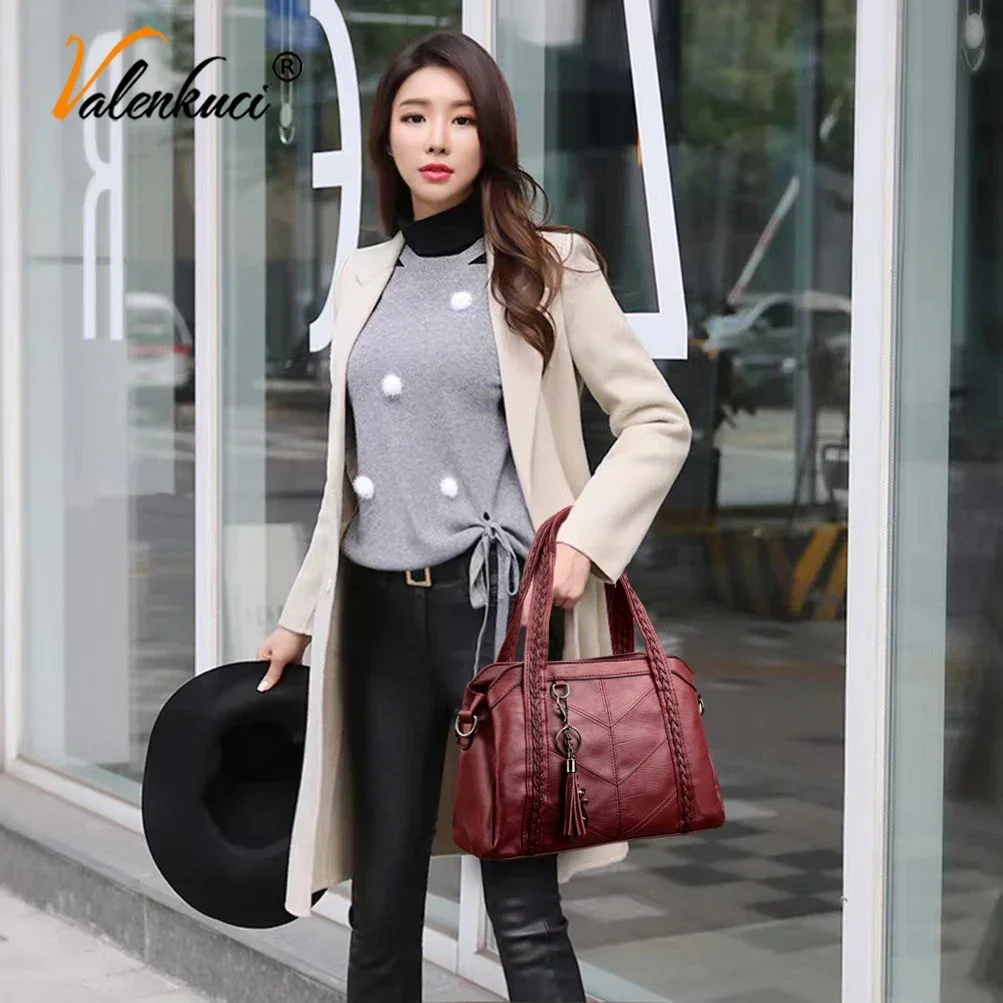 

Mother Gifts Shoulder Bags for Women Leather Handbags Designer Women Messenger Bag Retro Tote