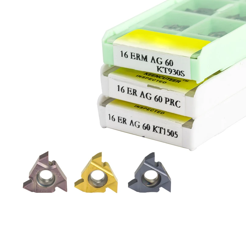 10pcs 16ER Carbide Threaded Insert Steel Parts Thread Turning Tool Blade for SER Bar CNC Lathe
