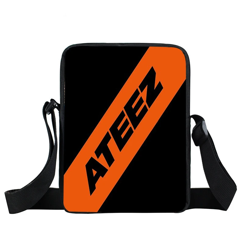 Korean Kpop ATEEZ Print Messenger Bag Teenagers Boy Girl Fellowship Break The Wall for Travel Shoulder Bags Hip Hop Bookbag Gift