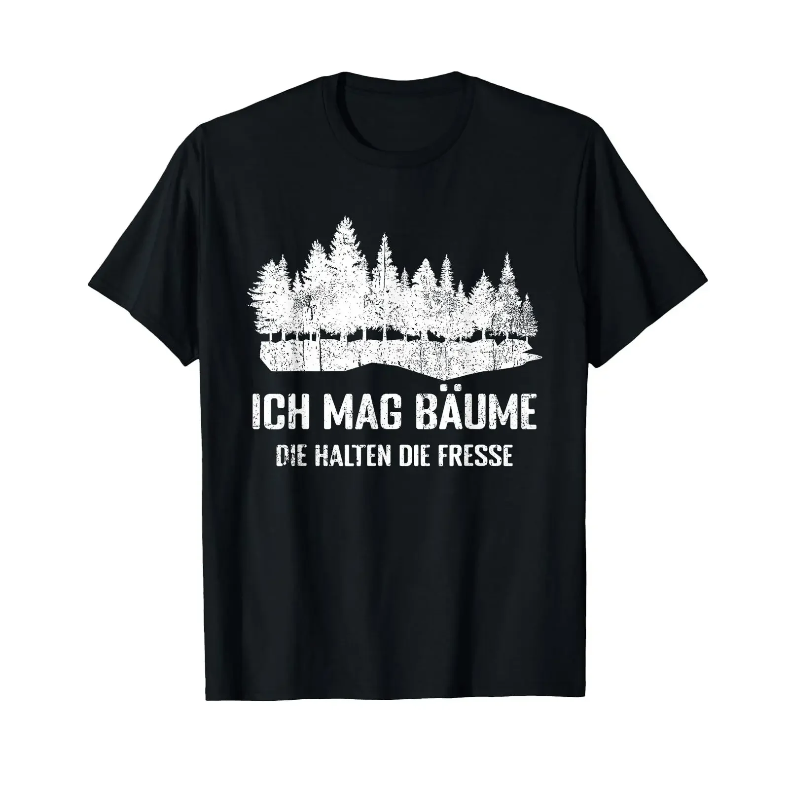 Camiseta Ich Mag Bäume Die Halten Fresse, estilo vintage, streetwear, cómoda, elegante, unisex, elástica, transpirable, suave para hombre