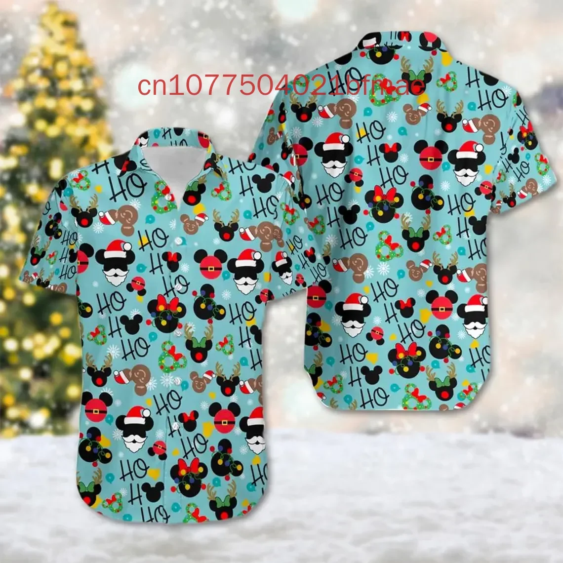 Mickey Gingerbread Christmas Hawaii Shirt ,Mouse Xmas Button Up Shirt ,Mouse Gingerbread 3D All Over Print Shirt